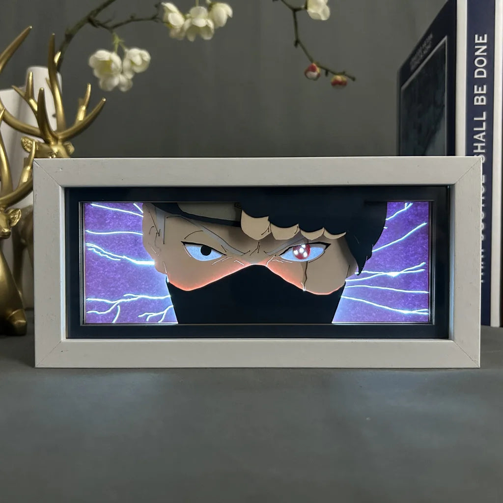 Naruto Akatsuki 3D Night Light – Laser Carved Anime Photo Frame Lamp for Room Décor