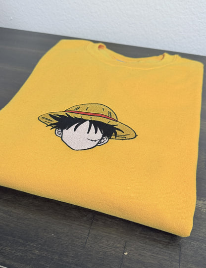 Golden Luffy Sweatshirt – One Piece Unisex Anime Crewneck
