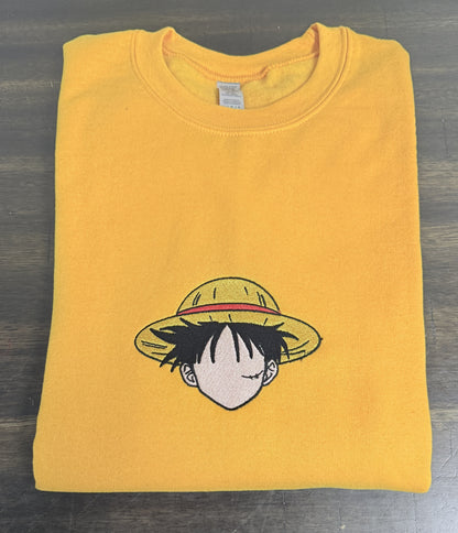 Golden Luffy Sweatshirt – One Piece Unisex Anime Crewneck