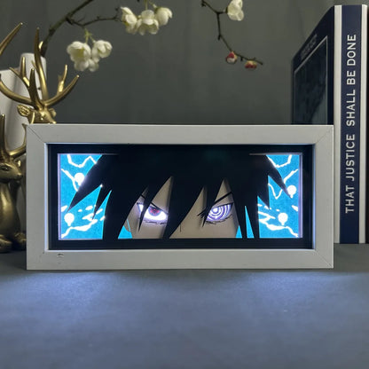 Naruto Akatsuki 3D Night Light – Laser Carved Anime Photo Frame Lamp for Room Décor
