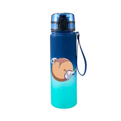 One Piece Luffy & Zoro Gradient Sports Water Bottle – 650ML Portable Anime Travel Cup