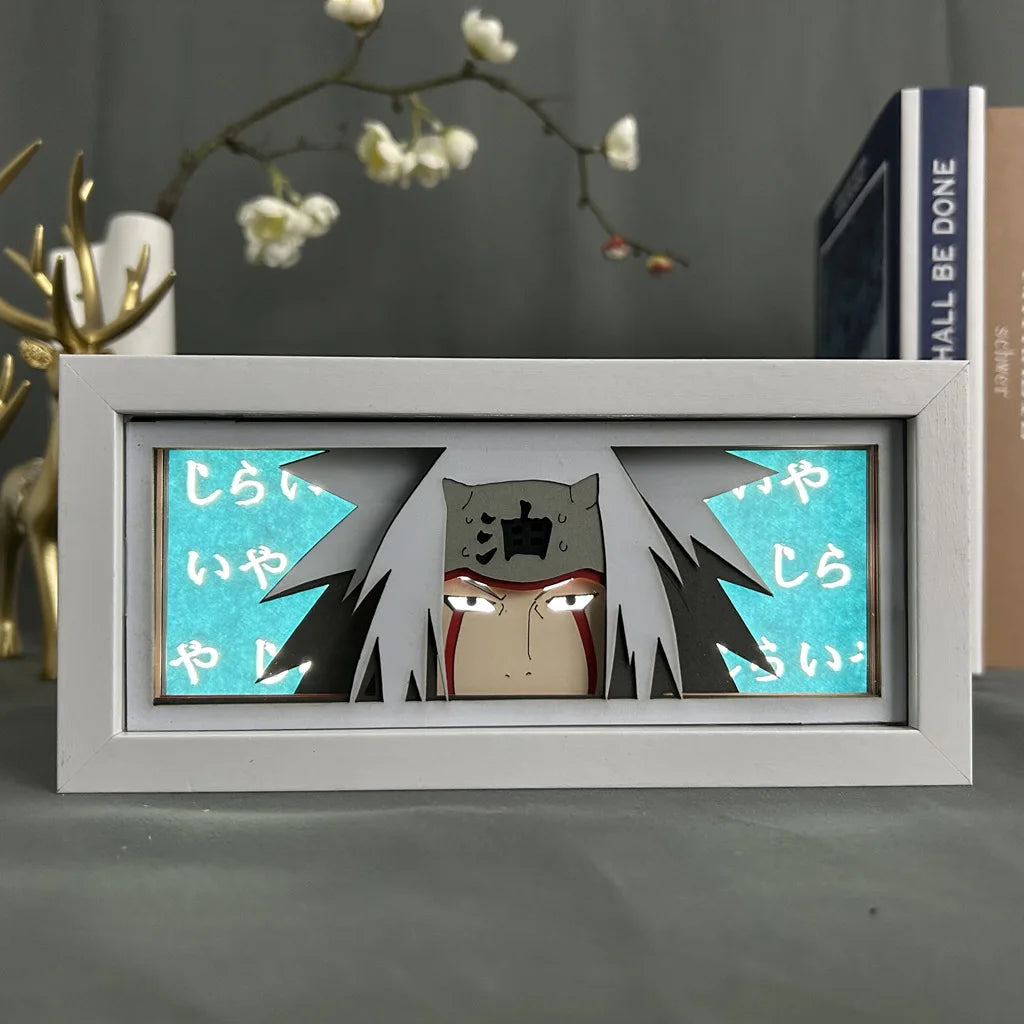 Naruto Akatsuki 3D Night Light – Laser Carved Anime Photo Frame Lamp for Room Décor