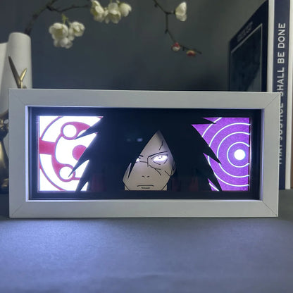 Naruto Akatsuki 3D Night Light – Laser Carved Anime Photo Frame Lamp for Room Décor
