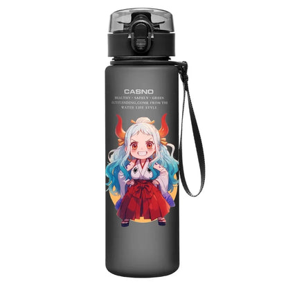 One Piece Transparent Water Bottle – 560ML Anime Summer Cup for Kids & Teens