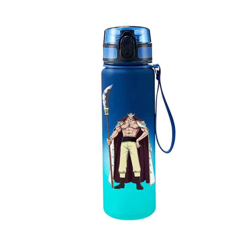 One Piece Luffy & Zoro Gradient Sports Water Bottle – 650ML Portable Anime Travel Cup