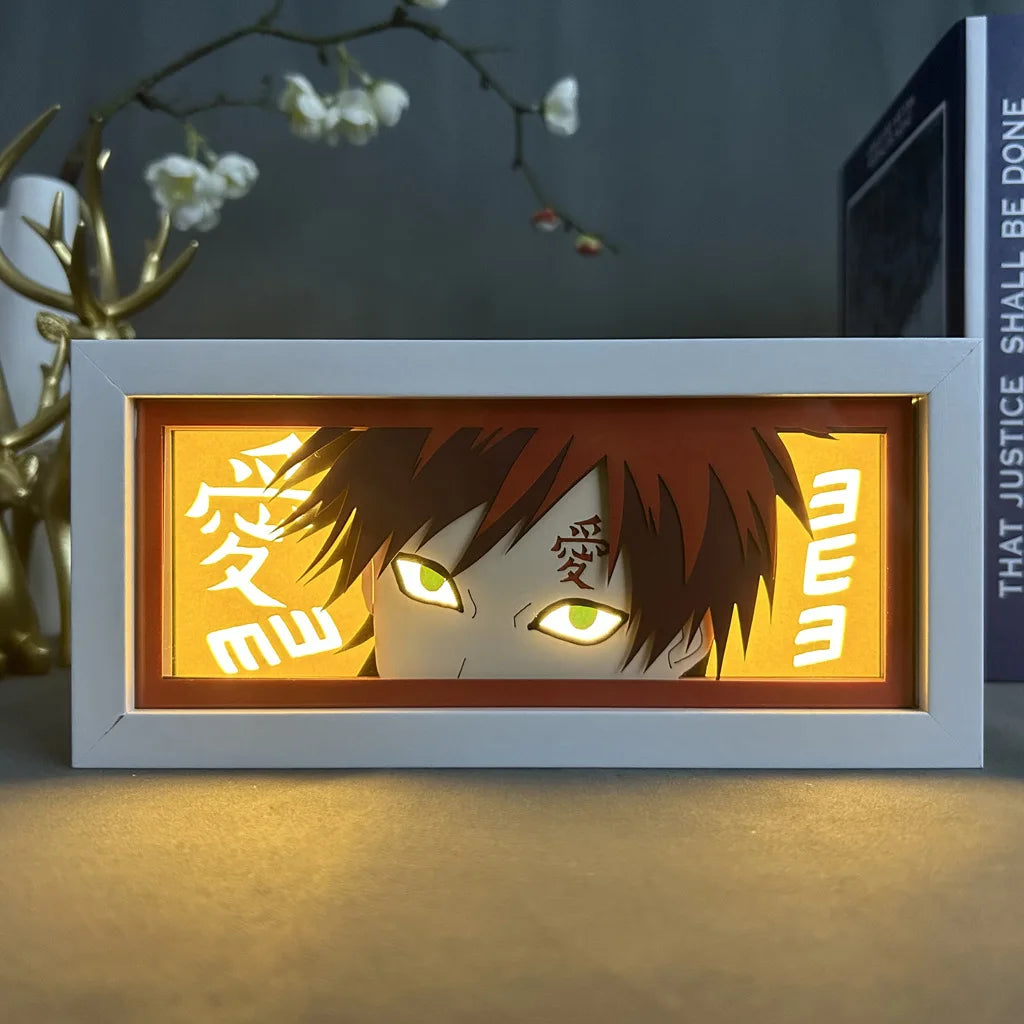 Naruto Akatsuki 3D Night Light – Laser Carved Anime Photo Frame Lamp for Room Décor