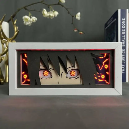 Naruto Akatsuki 3D Night Light – Laser Carved Anime Photo Frame Lamp for Room Décor