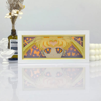 Zoro Paper Cut Shadow Box Light – One Piece 3D LED Night Lamp with Remote Control