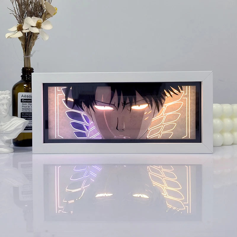 Zoro Paper Cut Shadow Box Light – One Piece 3D LED Night Lamp with Remote Control
