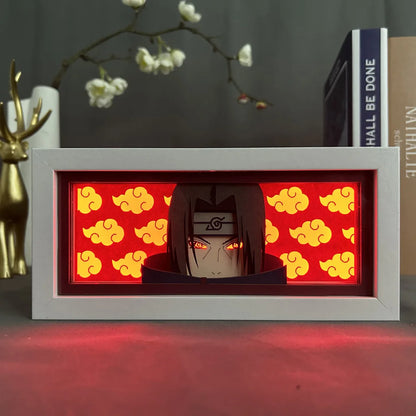 Naruto Akatsuki 3D Night Light – Laser Carved Anime Photo Frame Lamp for Room Décor
