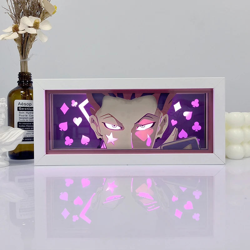 Zoro Paper Cut Shadow Box Light – One Piece 3D LED Night Lamp with Remote Control