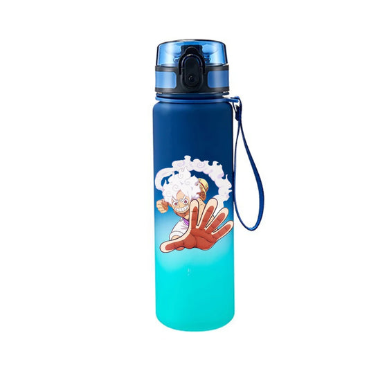 One Piece Luffy & Zoro Gradient Sports Water Bottle – 650ML Portable Anime Travel Cup