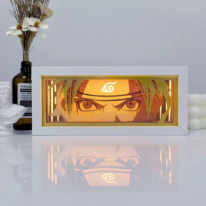 Zoro Paper Cut Shadow Box Light – One Piece 3D LED Night Lamp with Remote Control