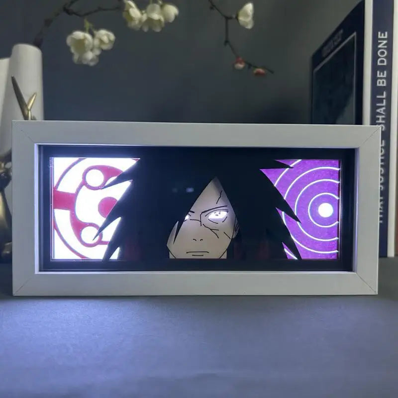 Naruto Akatsuki 3D Night Light – Laser Carved Anime Photo Frame Lamp for Room Décor