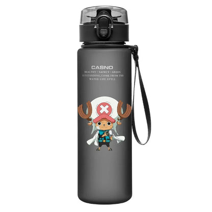 One Piece Transparent Water Bottle – 560ML Anime Summer Cup for Kids & Teens