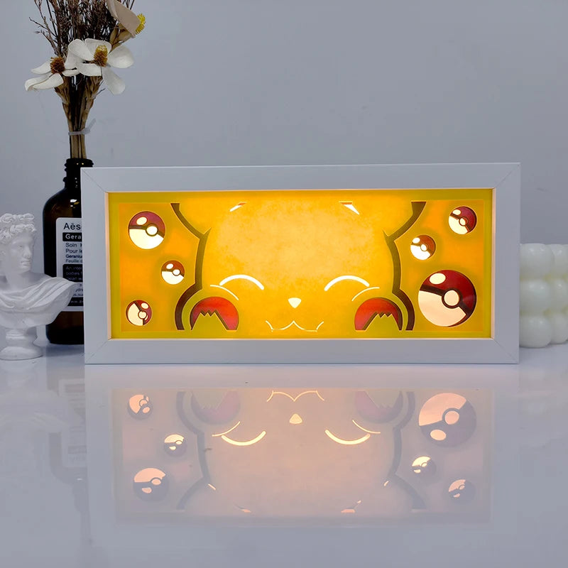 Zoro Paper Cut Shadow Box Light – One Piece 3D LED Night Lamp with Remote Control