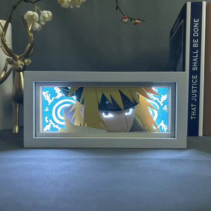 Naruto Akatsuki 3D Night Light – Laser Carved Anime Photo Frame Lamp for Room Décor