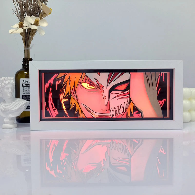Zoro Paper Cut Shadow Box Light – One Piece 3D LED Night Lamp with Remote Control