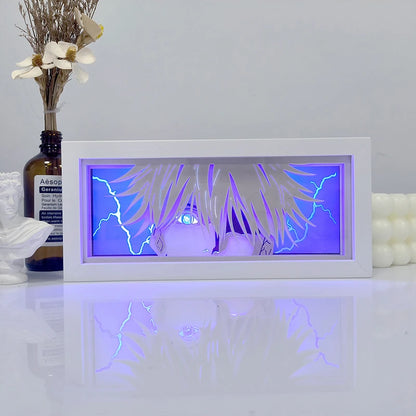 Zoro Paper Cut Shadow Box Light – One Piece 3D LED Night Lamp with Remote Control