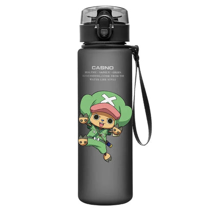 One Piece Transparent Water Bottle – 560ML Anime Summer Cup for Kids & Teens