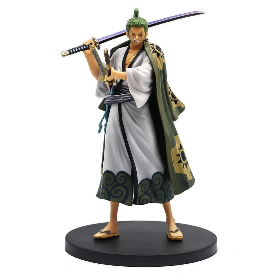 Roronoa Zoro Three-Blade Action Figure – 10cm PVC One Piece Anime Collectible Model