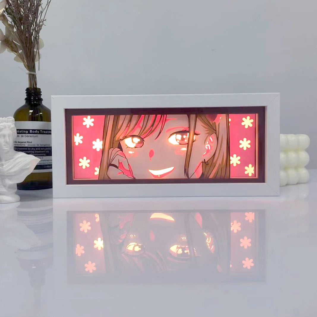 Zoro Paper Cut Shadow Box Light – One Piece 3D LED Night Lamp with Remote Control