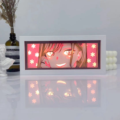 Zoro Paper Cut Shadow Box Light – One Piece 3D LED Night Lamp with Remote Control