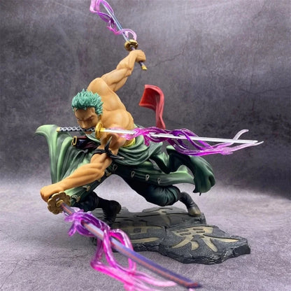 Roronoa Zoro Three-Blade Action Figure – 10cm PVC One Piece Anime Collectible Model
