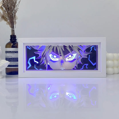 Zoro Paper Cut Shadow Box Light – One Piece 3D LED Night Lamp with Remote Control