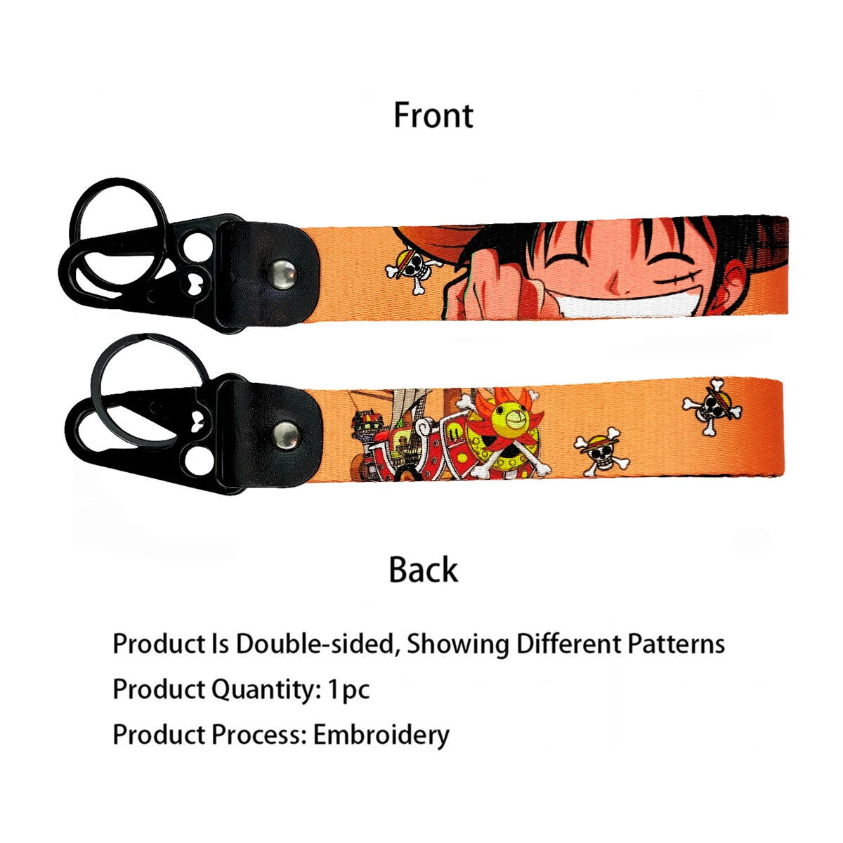 One Piece Eagle Beak Keychain Lanyard – Anime Badge Holder and USB Pendant Accessory