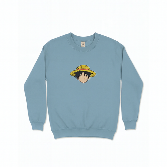 Evergreen Fog Luffy Sweatshirt – One Piece Unisex Anime Crewneck