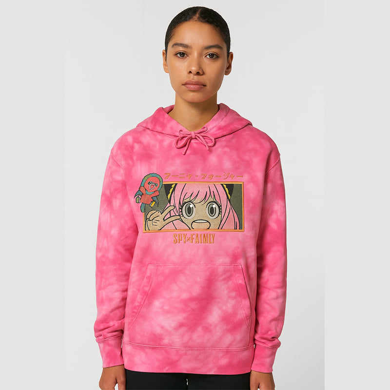 Anya Forger Pink Tie-Dye Hoodie – SPY x FAMILY Unisex Anime Pullover