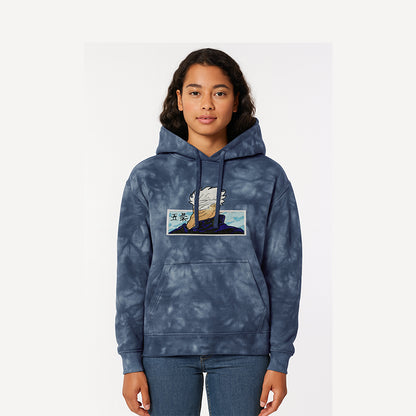 Satoru Gojo Blue Tie-Dye Hoodie – Unisex Anime Streetwear Pullover