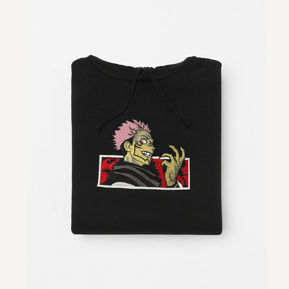 Yuji Itadori Black Hoodie – Unisex Anime Streetwear Pullover
