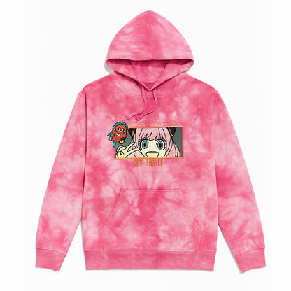 Anya Forger Pink Tie-Dye Hoodie – SPY x FAMILY Unisex Anime Pullover