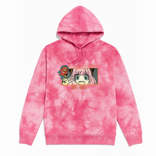 Anya Forger Pink Tie-Dye Hoodie – SPY x FAMILY Unisex Anime Pullover