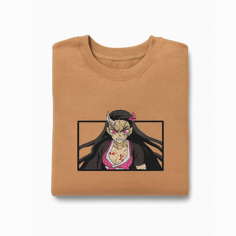 Nezuko Kamado Demon Form Sweatshirt – Unisex Anime Streetwear Crewneck